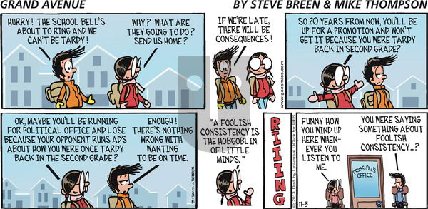 Grand Avenue on Sunday November 3, 2013 Comic Strip