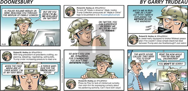 Doonesbury on Sunday September 3, 2017 Comic Strip