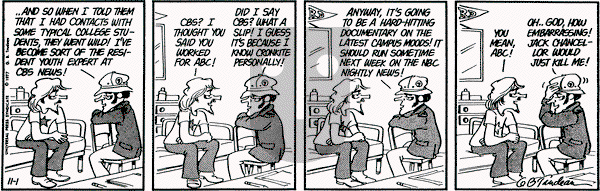 Doonesbury on Tuesday November 1, 1977 Comic Strip