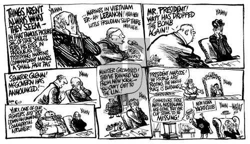 Pat Oliphant on Friday September 23, 1983 Comic Strip