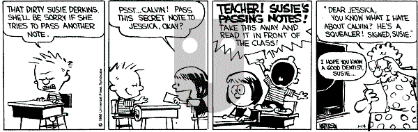 Calvin and Hobbes - Tuesday January 14, 1986 Comic Strip