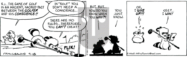 Over the Hedge - Wednesday September 18, 1996 Comic Strip