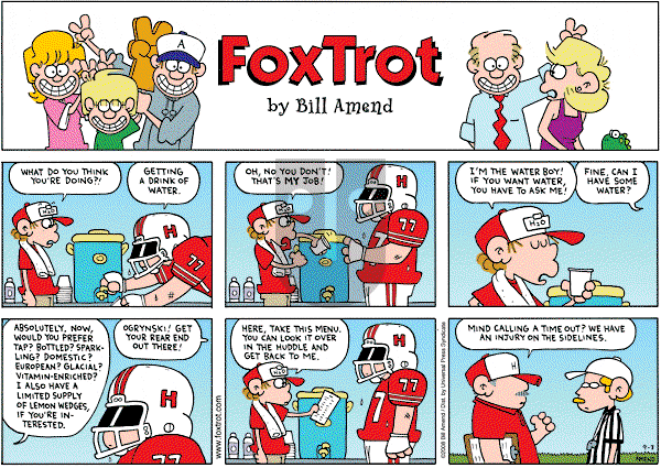 FoxTrot on Sunday September 7, 2008 Comic Strip