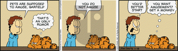 Garfield on Monday November 18, 2013 Comic Strip