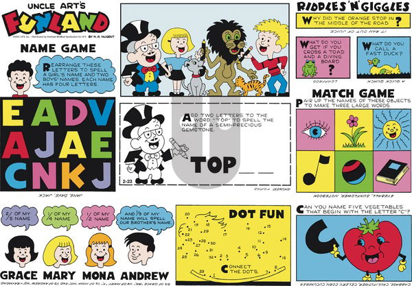 Uncle Art's Funland on Sunday February 23, 2025 Comic Strip