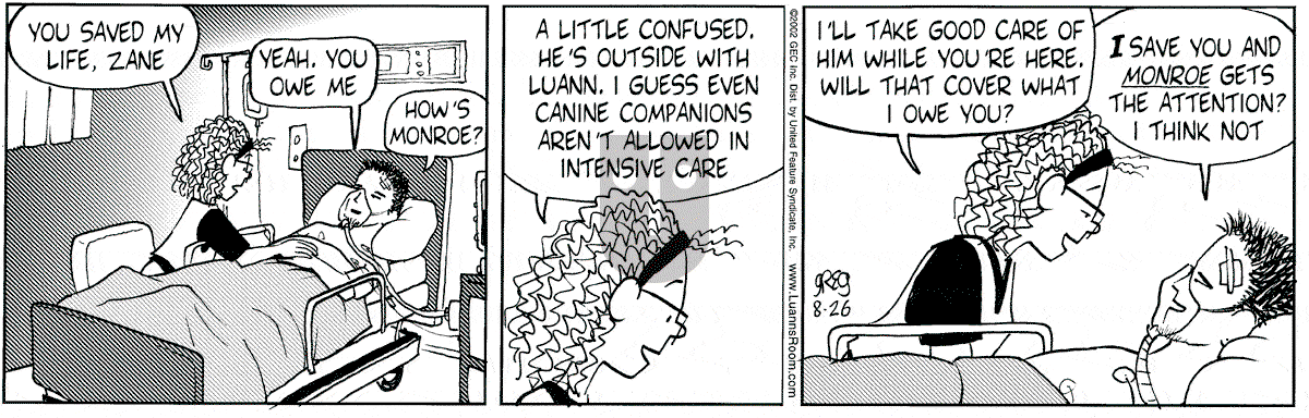Luann - Monday August 26, 2002 Comic Strip