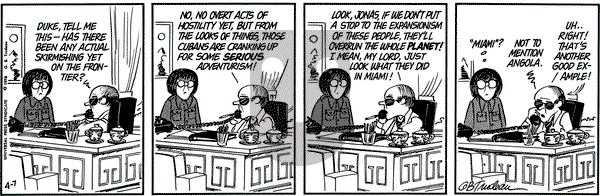 Doonesbury on Wednesday April 7, 1976 Comic Strip