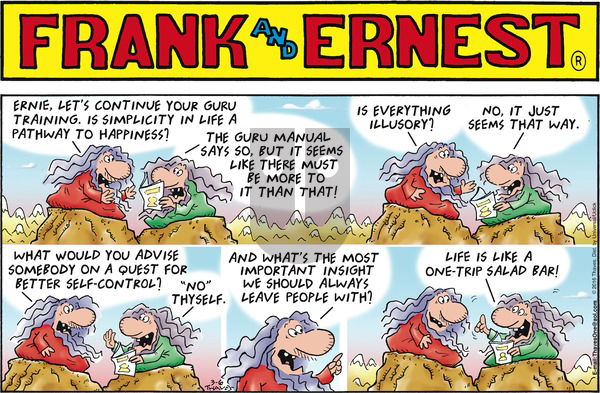 Frank and Ernest on Sunday March 6, 2016 Comic Strip