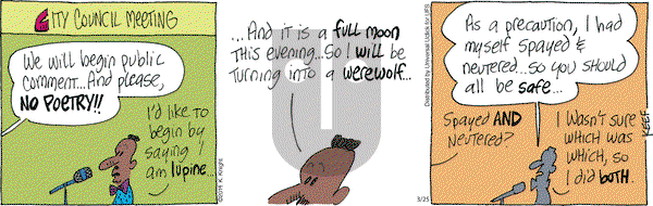 The Knight Life on Tuesday March 25, 2014 Comic Strip
