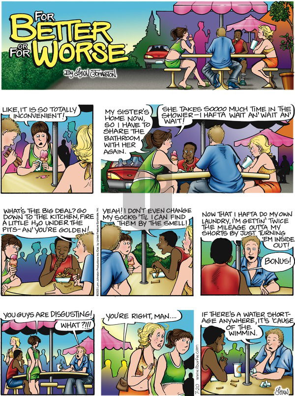 For Better or For Worse on Sunday July 20, 2003 Comic Strip