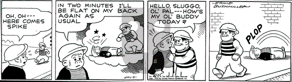Nancy on Thursday April 21, 1955 Comic Strip