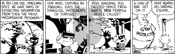 Calvin and Hobbes - Monday October 20, 1986 Comic Strip