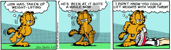 Garfield on Wednesday April 24, 1991 Comic Strip