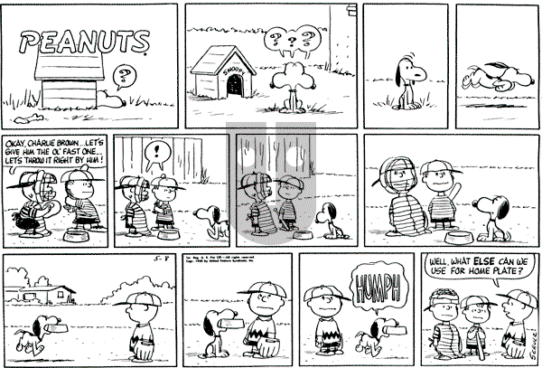 Peanuts - Sunday May 8, 1960 Comic Strip