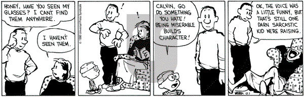Calvin and Hobbes on Friday December 7, 1990 Comic Strip