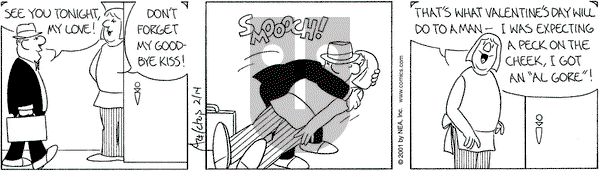The Born Loser on Wednesday February 14, 2001 Comic Strip