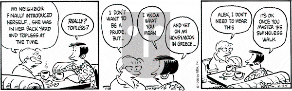 Betty on Thursday April 25, 1996 Comic Strip
