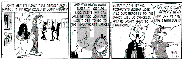 Luann on Wednesday January 8, 1997 Comic Strip