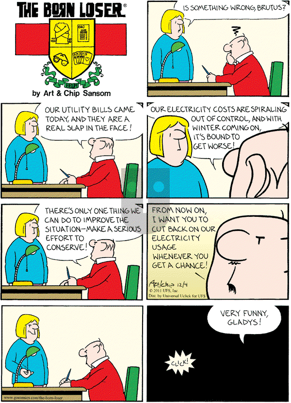 The Born Loser on Sunday December 4, 2011 Comic Strip