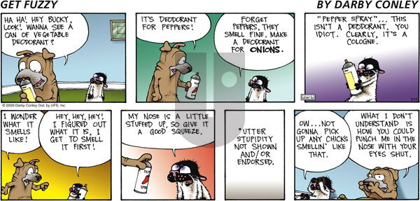 Get Fuzzy on Sunday March 15, 2009 Comic Strip