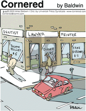 Cornered on Tuesday February 11, 2003 Comic Strip