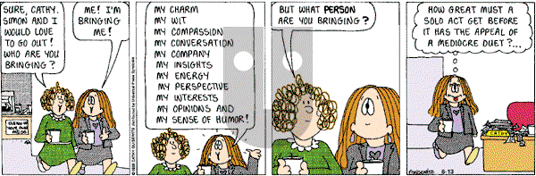 Cathy Classics - Monday August 13, 2012 Comic Strip