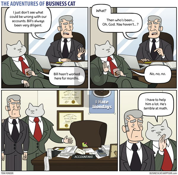 The Adventures of Business Cat on Thursday April 15, 2021 Comic Strip