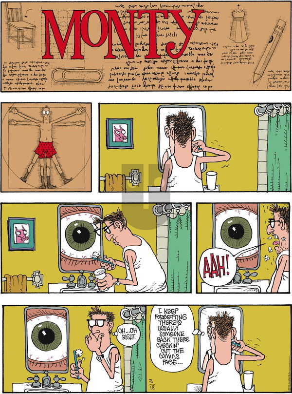 Monty on Sunday March 18, 2018 Comic Strip