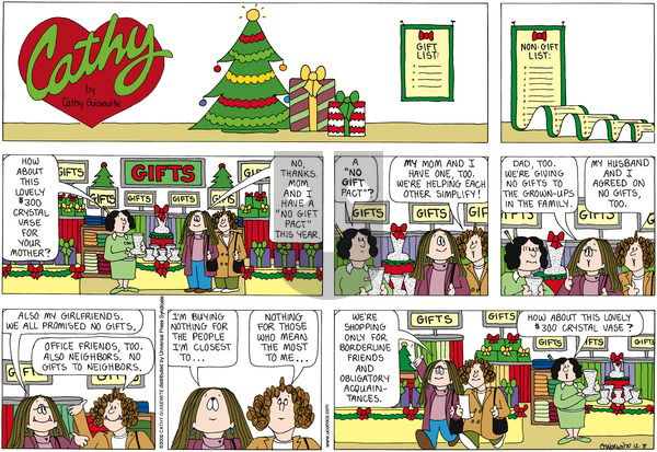 Cathy Classics on Sunday December 8, 2013 Comic Strip