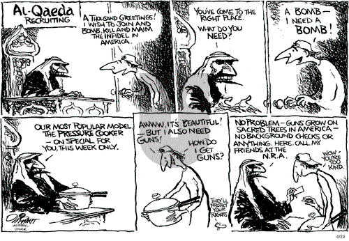 Pat Oliphant on Wednesday April 24, 2013 Comic Strip