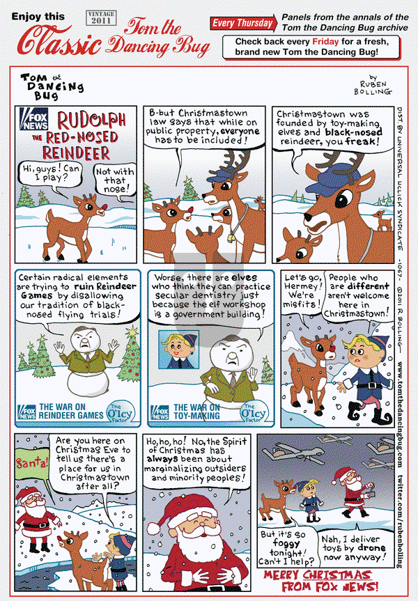 Tom the Dancing Bug on Thursday December 17, 2015 Comic Strip