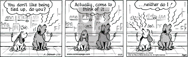 Fred Basset on Friday November 1, 2002 Comic Strip