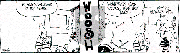 The Buckets on Tuesday January 28, 1997 Comic Strip
