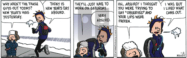 Frazz on Monday January 2, 2012 Comic Strip