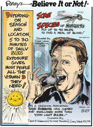 Ripley's Believe It or Not on Thursday August 27, 2009 Comic Strip