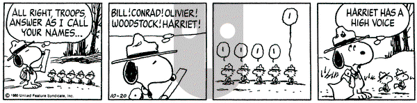 Peanuts on Monday October 20, 1980 Comic Strip