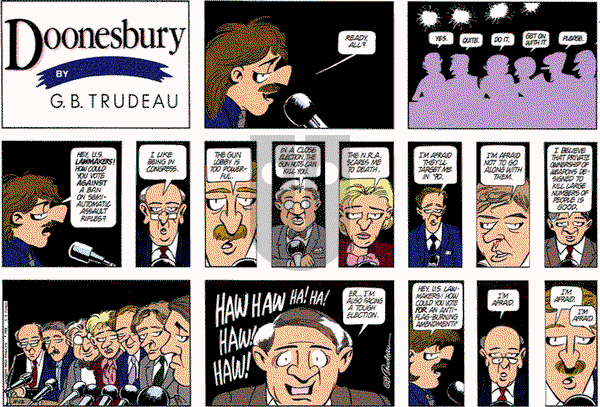 Doonesbury on Sunday November 12, 1989 Comic Strip