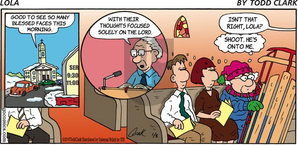 Lola on Sunday January 3, 2016 Comic Strip