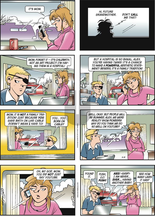 Doonesbury on Sunday March 31, 2013 Comic Strip