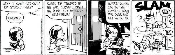 Calvin and Hobbes - Thursday March 30, 1995 Comic Strip