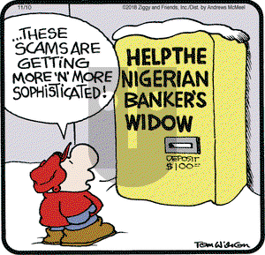 Ziggy on Saturday November 10, 2018 Comic Strip