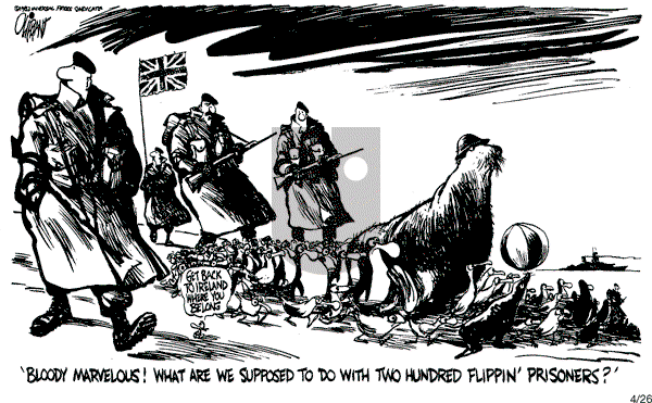 Pat Oliphant - Monday April 26, 1982 Comic Strip