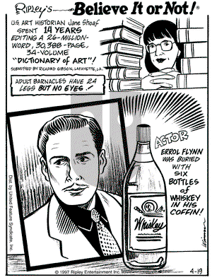 Ripley's Believe It or Not on Saturday April 19, 1997 Comic Strip