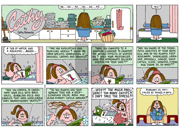 Cathy Classics - Sunday February 23, 1997 Comic Strip