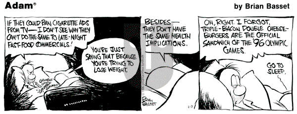 Adam@Home on Saturday February 3, 1996 Comic Strip