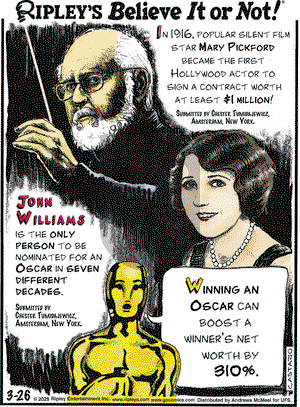Ripley's Believe It or Not on Wednesday March 26, 2025 Comic Strip