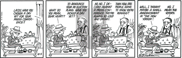 Doonesbury on Thursday October 5, 1978 Comic Strip