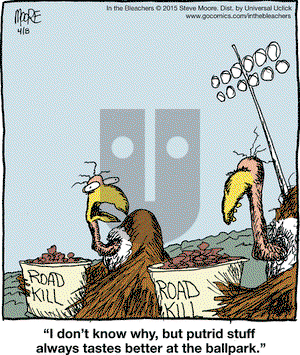 In the Bleachers on Wednesday April 8, 2015 Comic Strip