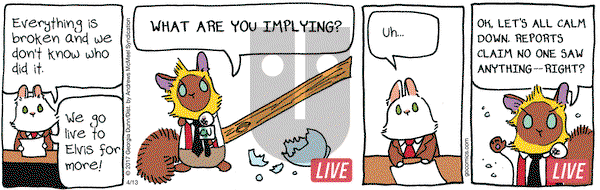 Breaking Cat News on Thursday April 13, 2017 Comic Strip
