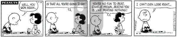 Peanuts on Saturday November 8, 1969 Comic Strip
